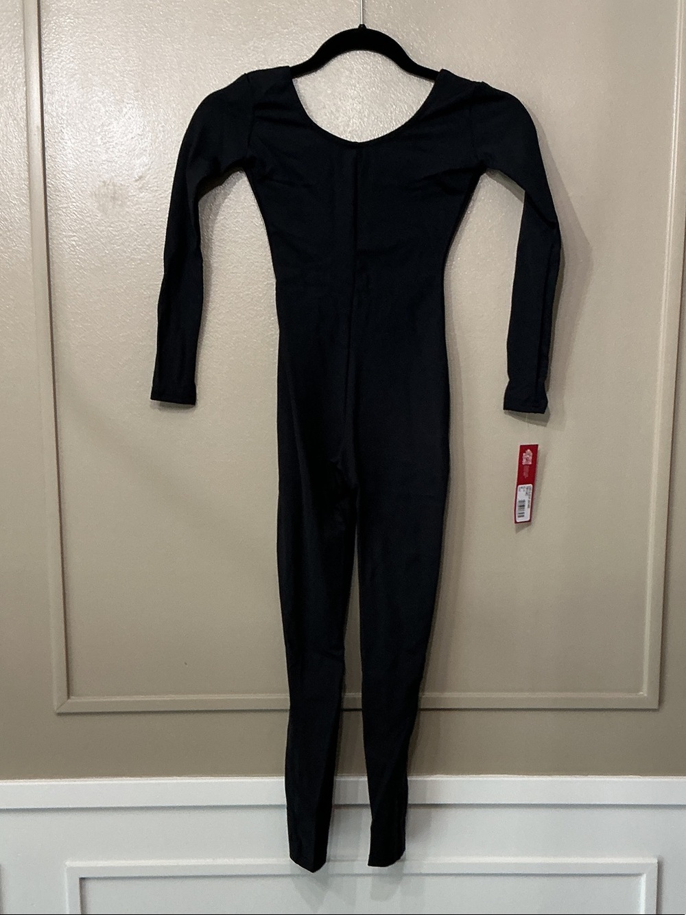 Capezio Black Long-Sleeve Kids One-Piece Bodysuit